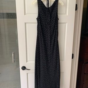 Ann Taylor black and white polka dot sleeveless dress - size 8